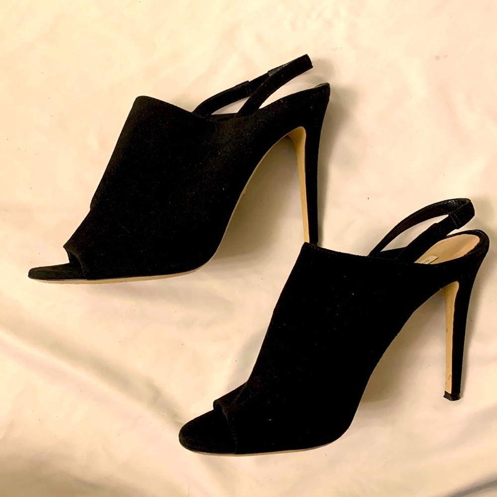 Diane von Furstenberg Sexy Black Suede Heels